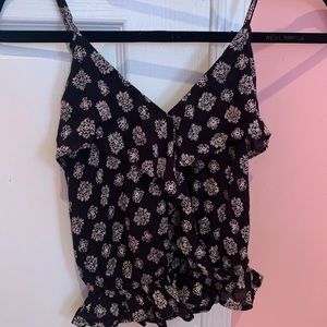 American Eagle Outfitters Black and White Top